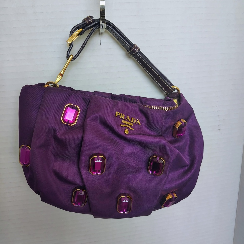 Prada Purple Embellished Prada Bag